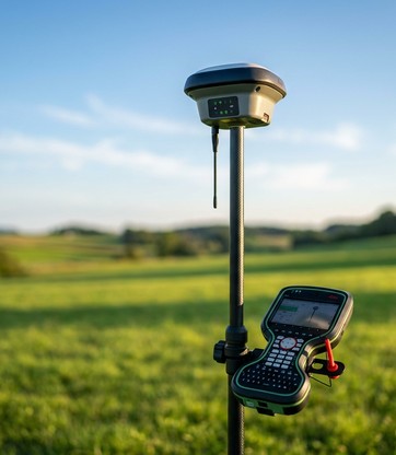GPS surveying equipment in field